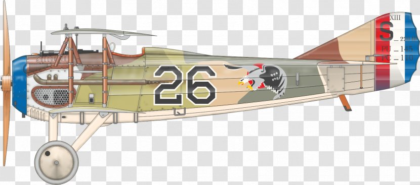SPAD S.XIII Airplane France Sopwith Camel Eduard - Biplane Transparent PNG