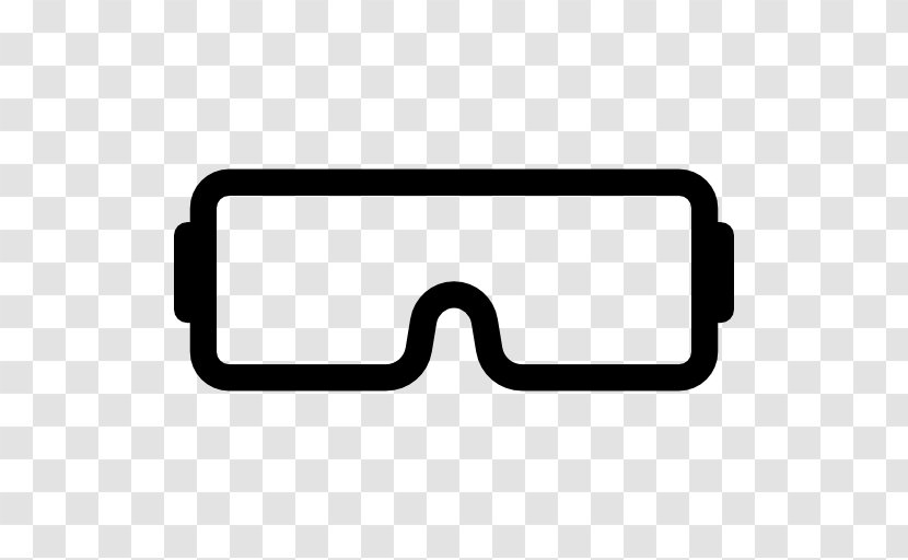 Goggles Glasses Line Angle - Black M Transparent PNG