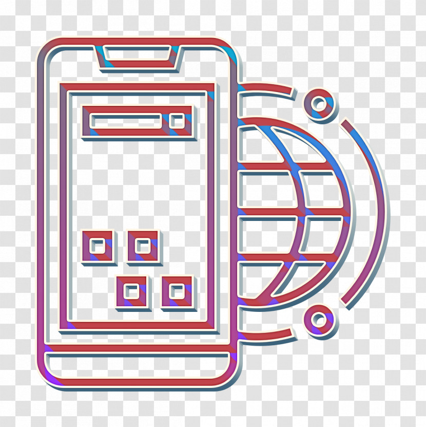 Smartphone Icon Programming Icon Earth Grid Icon Transparent PNG