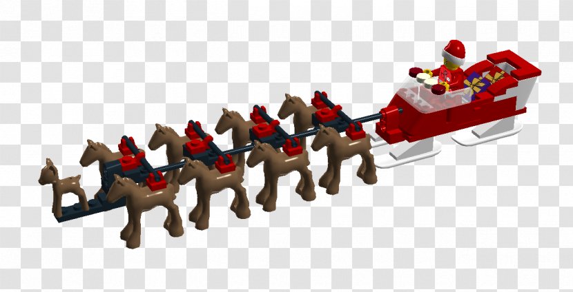 Santa Claus's Reindeer Sled Horse - Gray Transparent PNG