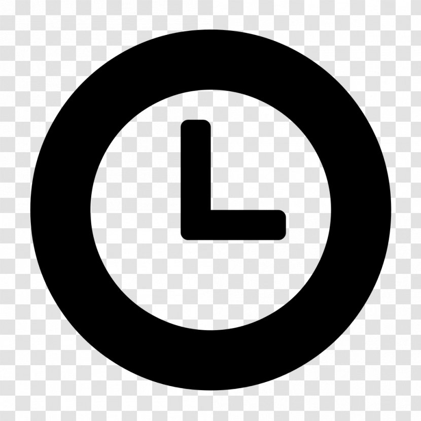 Logo - Black And White - Fontawesome Clock Transparent PNG