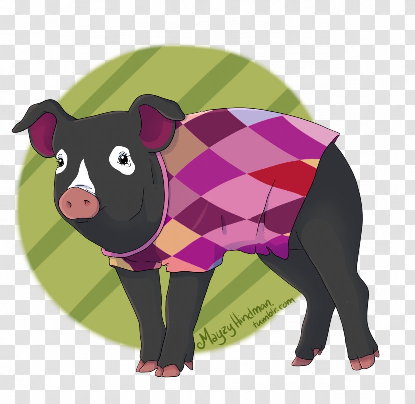 Pig Cattle Snout Mammal Animated Cartoon Transparent PNG
