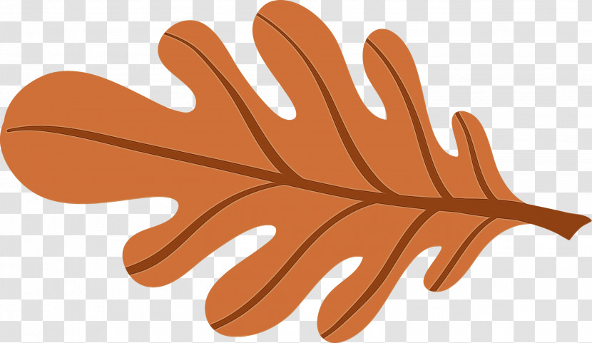 Hand Model Leaf Line Orange S.a. Transparent PNG