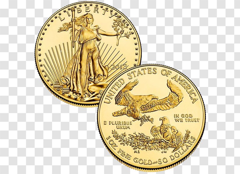 American Gold Eagle Bullion Coin - Money Transparent PNG