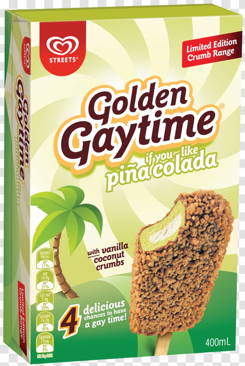 Chocolate Ice Cream Golden Gaytime Streets - Unicorn Transparent PNG