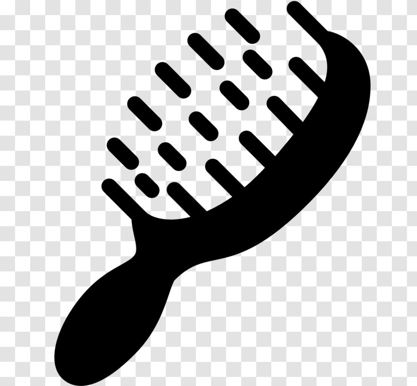 Comb Hairbrush Hair Iron - Black Transparent PNG