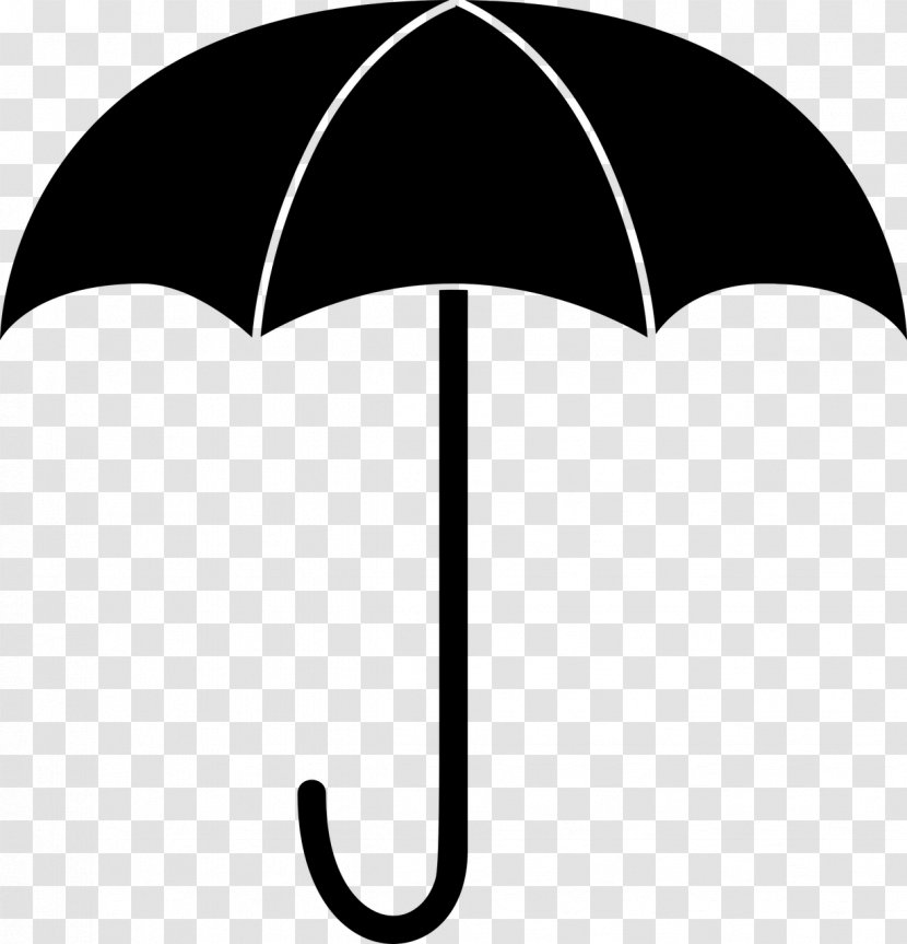 Umbrella Rain Clip Art Clothing - Blackandwhite - Logo Transparent PNG