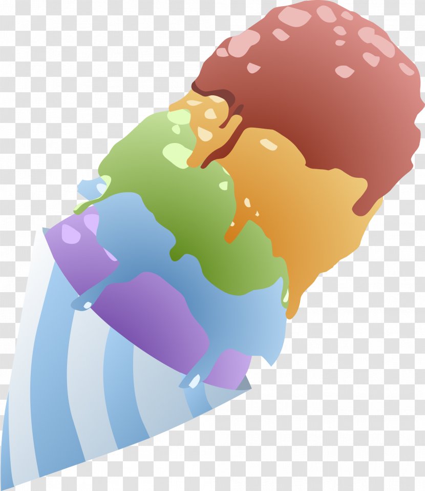 Ice Cream Cones Snow Cone Sundae - Public Domain Transparent PNG