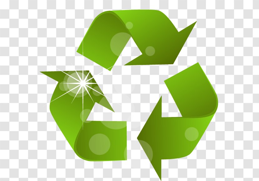 Recycling Symbol Waste Management Bin - Industry - Green Arrows Transparent PNG