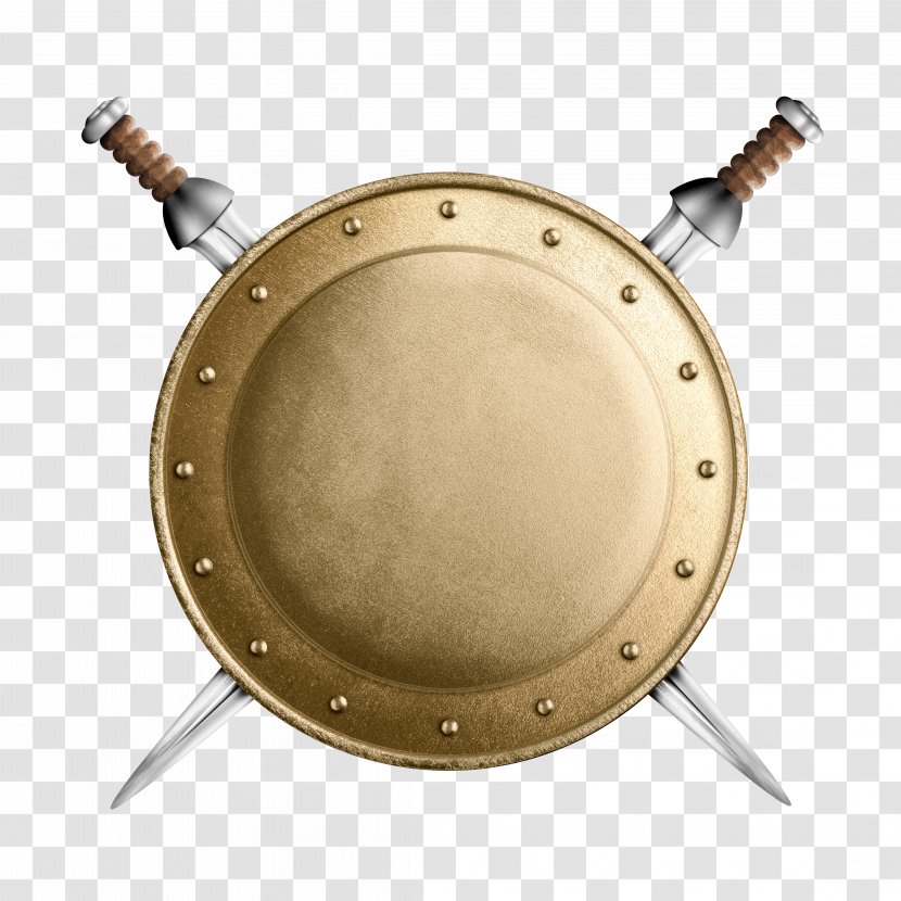 Round Shield Stock Photography Illustration Sword - Defense Weapons Transparent PNG