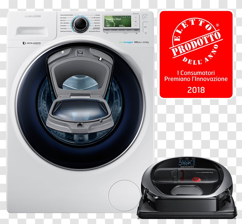 Samsung WW12K8412OX Washing Machines AddWash WF15K6500 - Ww90k7615ow Transparent PNG