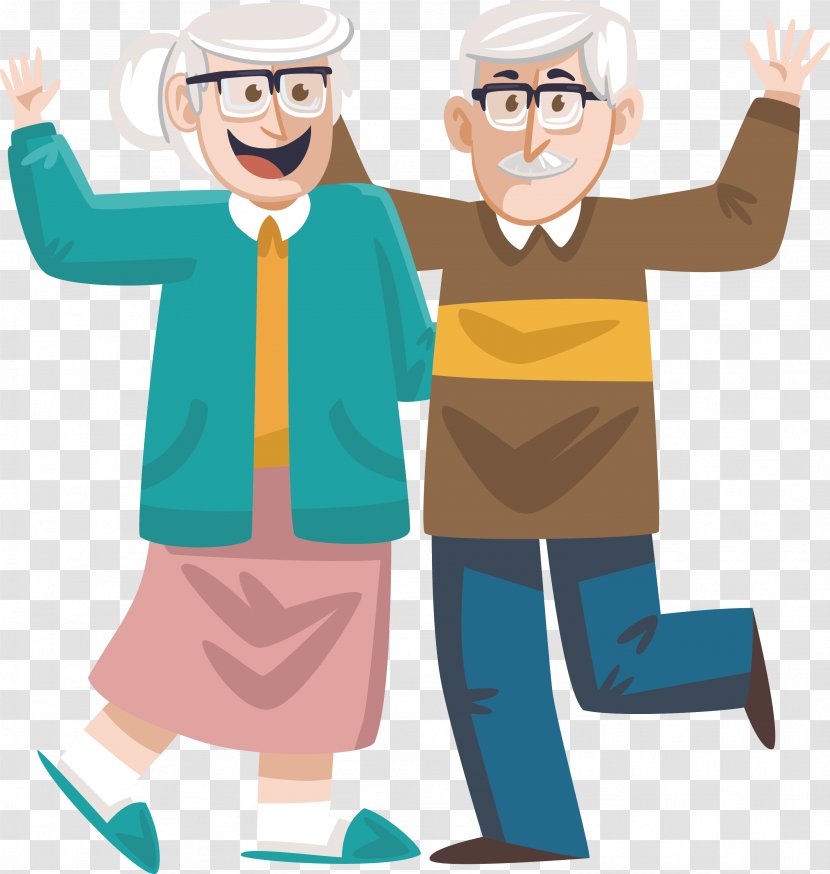 Couple Clip Art - Vision Care - The Old Who Moved Together Transparent PNG