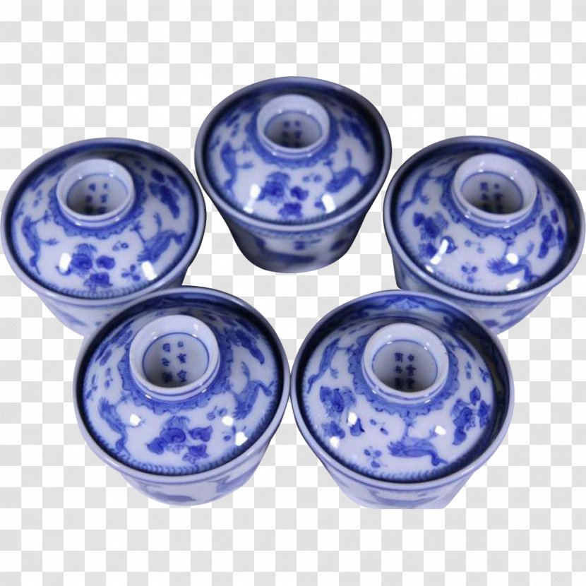 Cobalt Blue And White Pottery Porcelain - Antiques Of River Oaks Transparent PNG