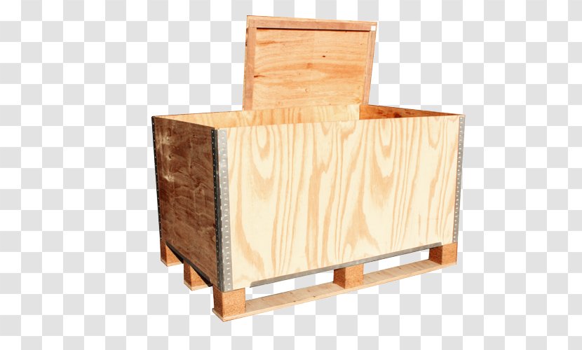 Plywood Crate Box ISPM 15 - Hardwood Transparent PNG