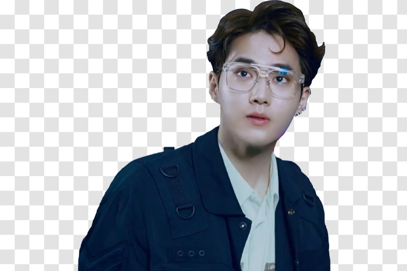 Suho EXO Power K-pop Glasses - White Collar Worker - From Exo Transparent PNG