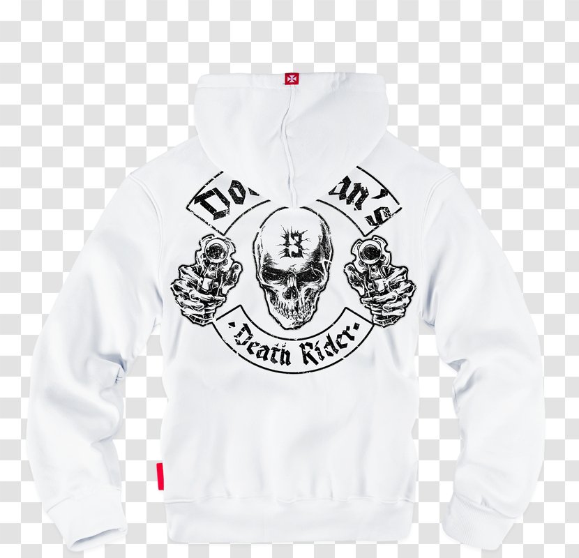 Hoodie T-shirt Sleeve Bluza - Brand - Skull Rider Transparent PNG