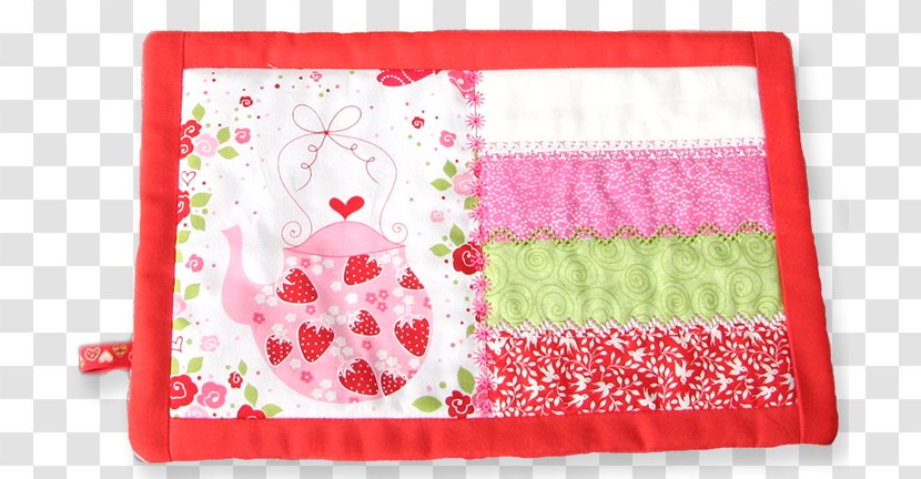 Tea Party Place Mats Rectangle Product - Pink - EMBROIDERY HOOP Transparent PNG