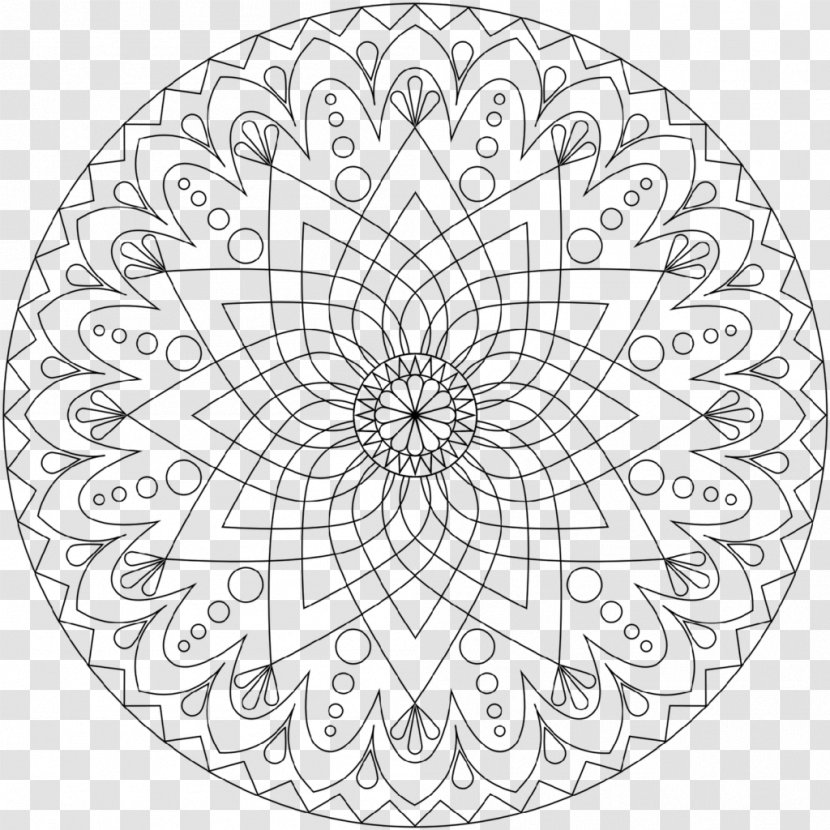 Coloring Book Mandala Art Therapy Adult - Child Transparent PNG