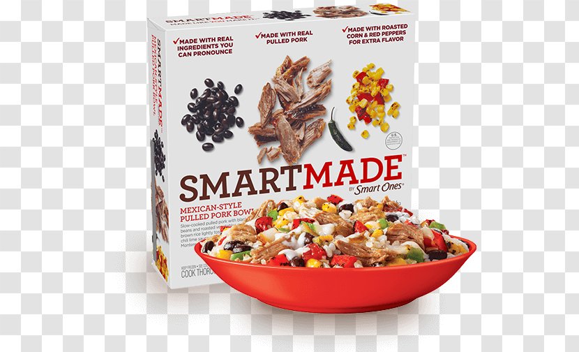 Smart Ones Pulled Pork Bowl Mexican Cuisine Fajita - Flavor Transparent PNG