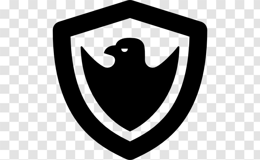 Symbol Beak Black And White - Shield Transparent PNG