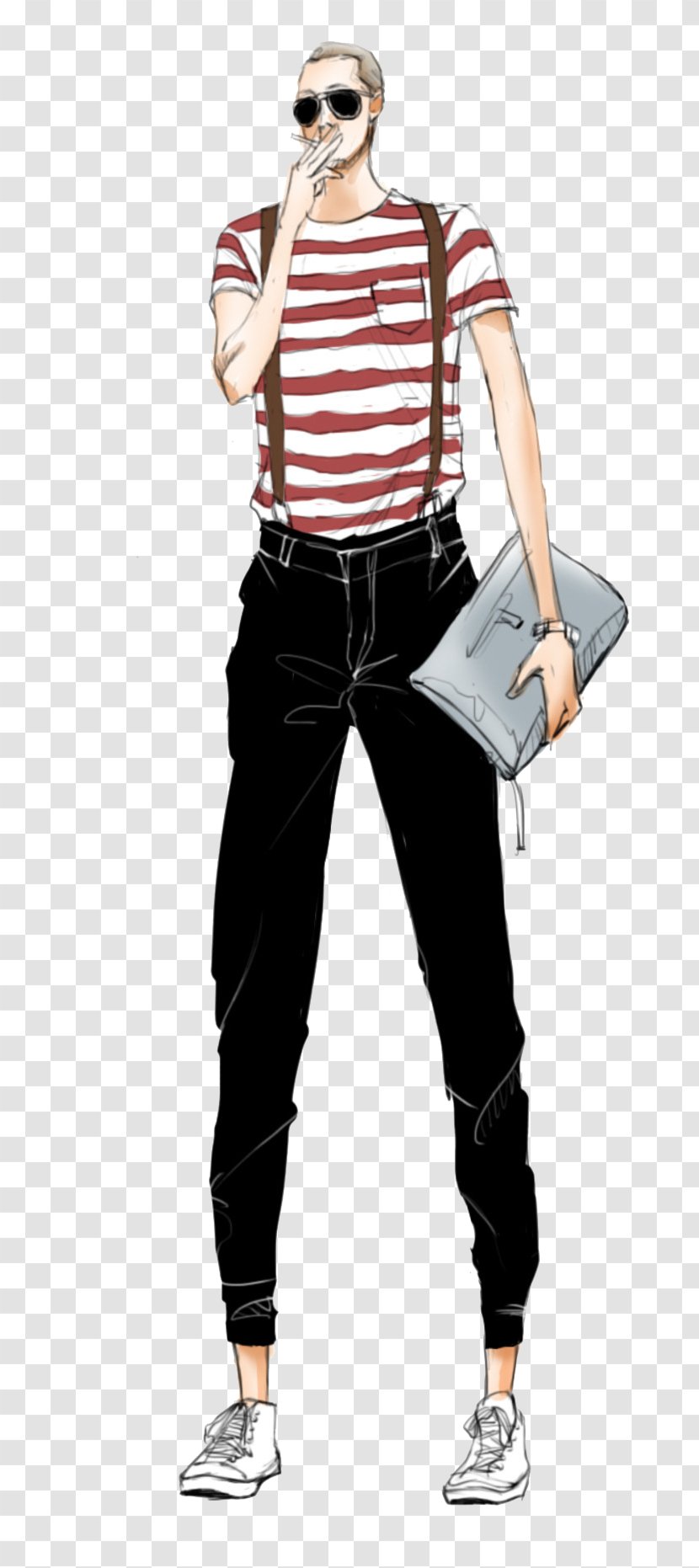 T-shirt Fashion Illustration - Shoulder - Boy Striped Shirt Transparent PNG
