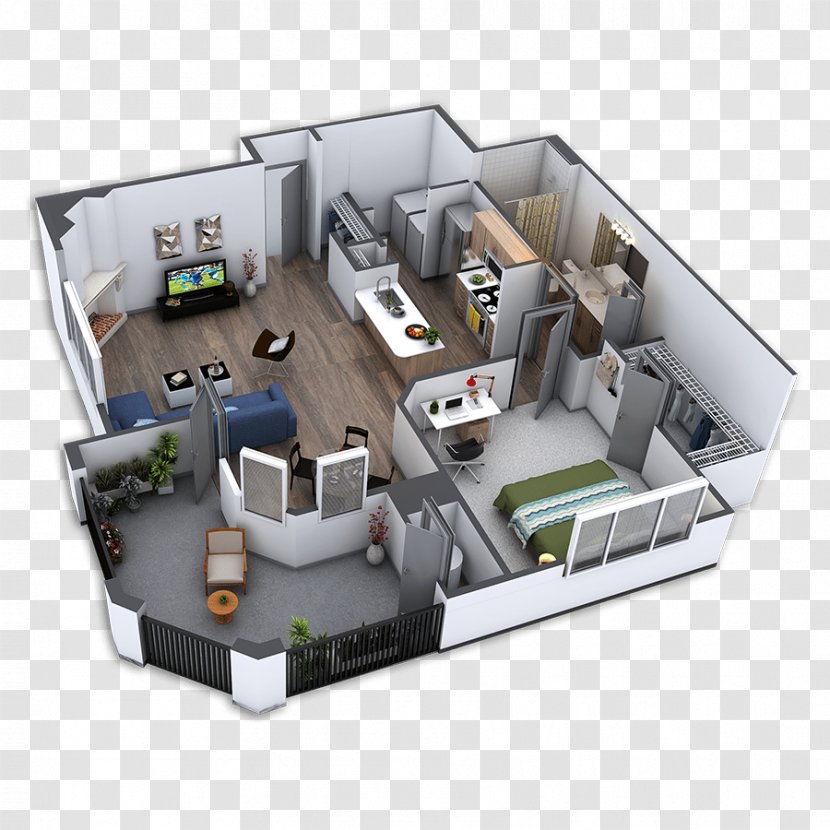 Floor Plan Griffis Belleview Station Apartment Bedroom - Retail Transparent PNG