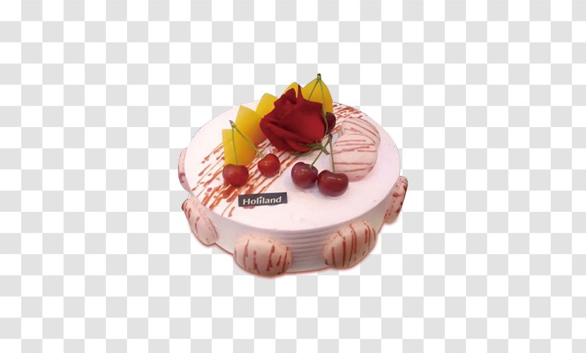 Ice Cream Cake Strawberry Fruitcake Torte - Toppings Transparent PNG