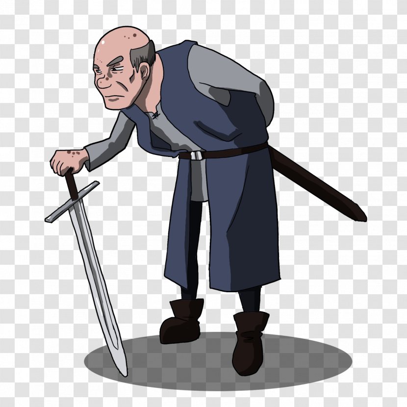 Cartoon Human Behavior Character - Male - The Old Man Who Fell And Bled Transparent PNG