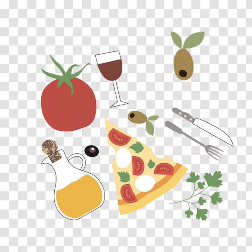 Pizza Delivery Italian Cuisine Drawing - Stock Photography - Knife And Fork Transparent PNG