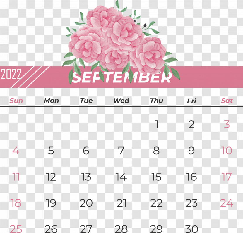 Line Calendar Font Pink M Pattern Transparent PNG