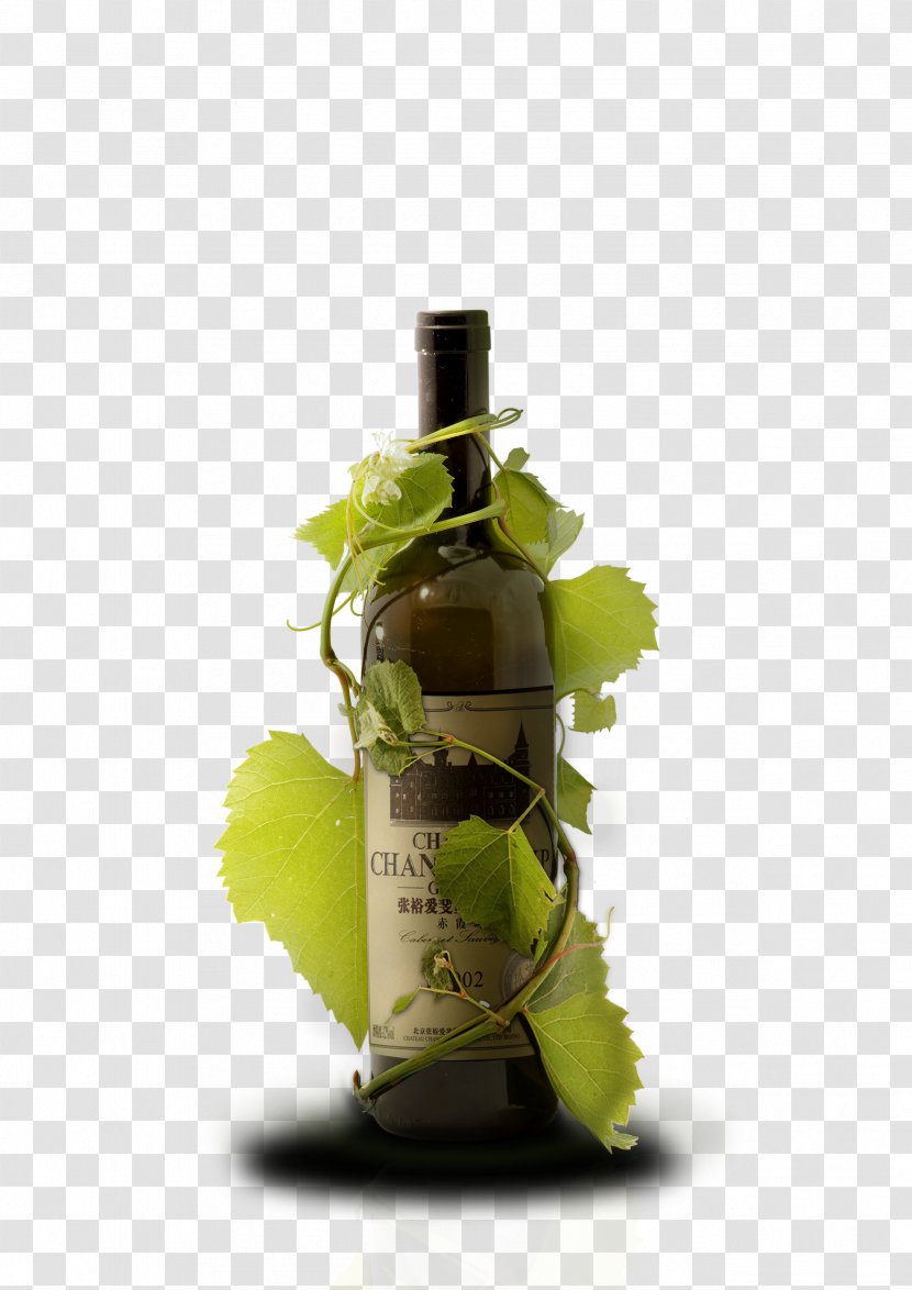Red Wine Poster - Bottle - Grapes Background Material Transparent PNG