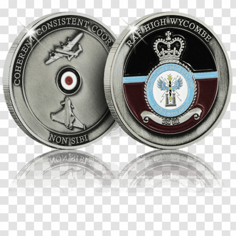 Silver Commemorative Coin Emblem Royal Air Force - World Challenge Coins Transparent PNG