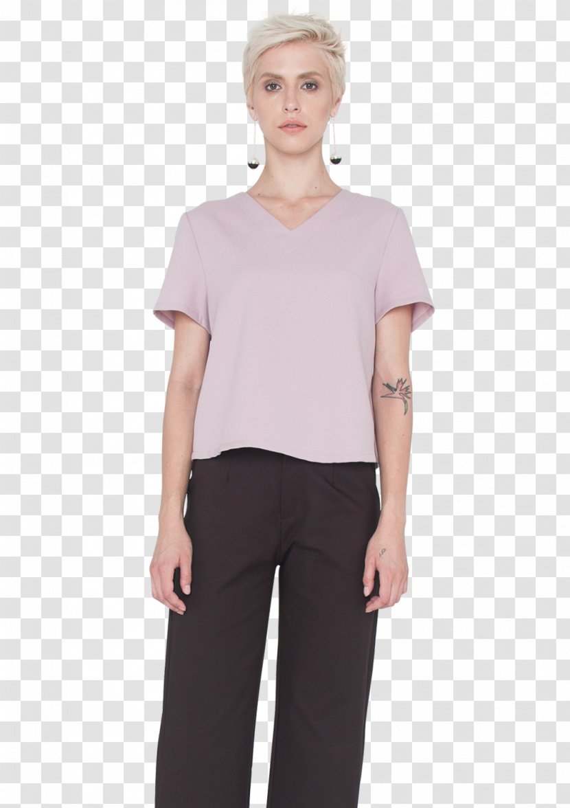 T-shirt Clothing Pleat Neckline - Neck - Slit Transparent PNG