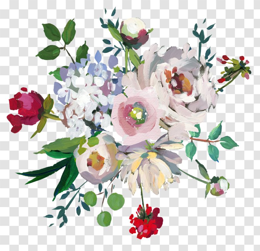 Floral Design Flower Bouquet Cut Flowers Watercolor Painting Transparent PNG