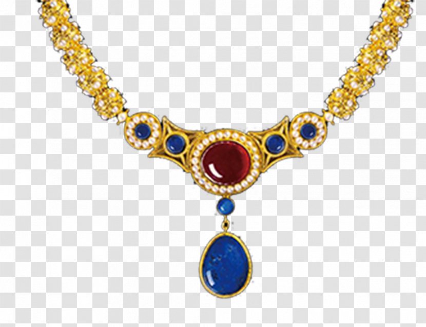 Necklace Diamond Jewellery Gemstone - Navy Blue Transparent PNG