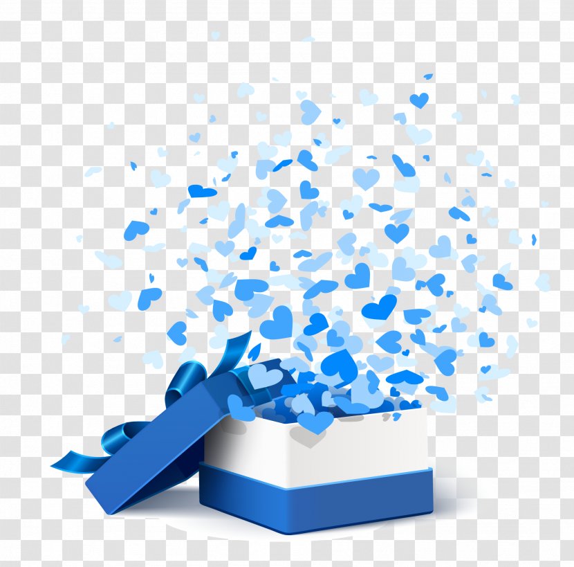 Gift Box Paper Clip Art - Area - Vector Blue Transparent PNG