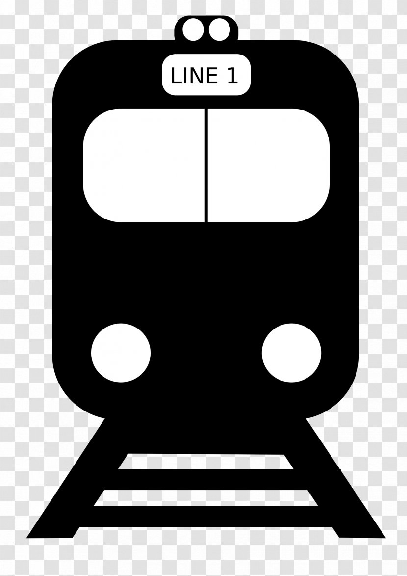 Rapid Transit Tram Train Rail Transport Clip Art - Black - Metro Transparent PNG