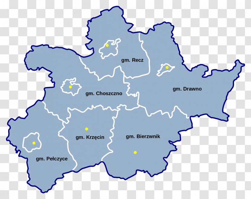Gryfice County Strzelce-Drezdenko Drawsko Wałcz Choszczno - Administrative Division - Map Transparent PNG
