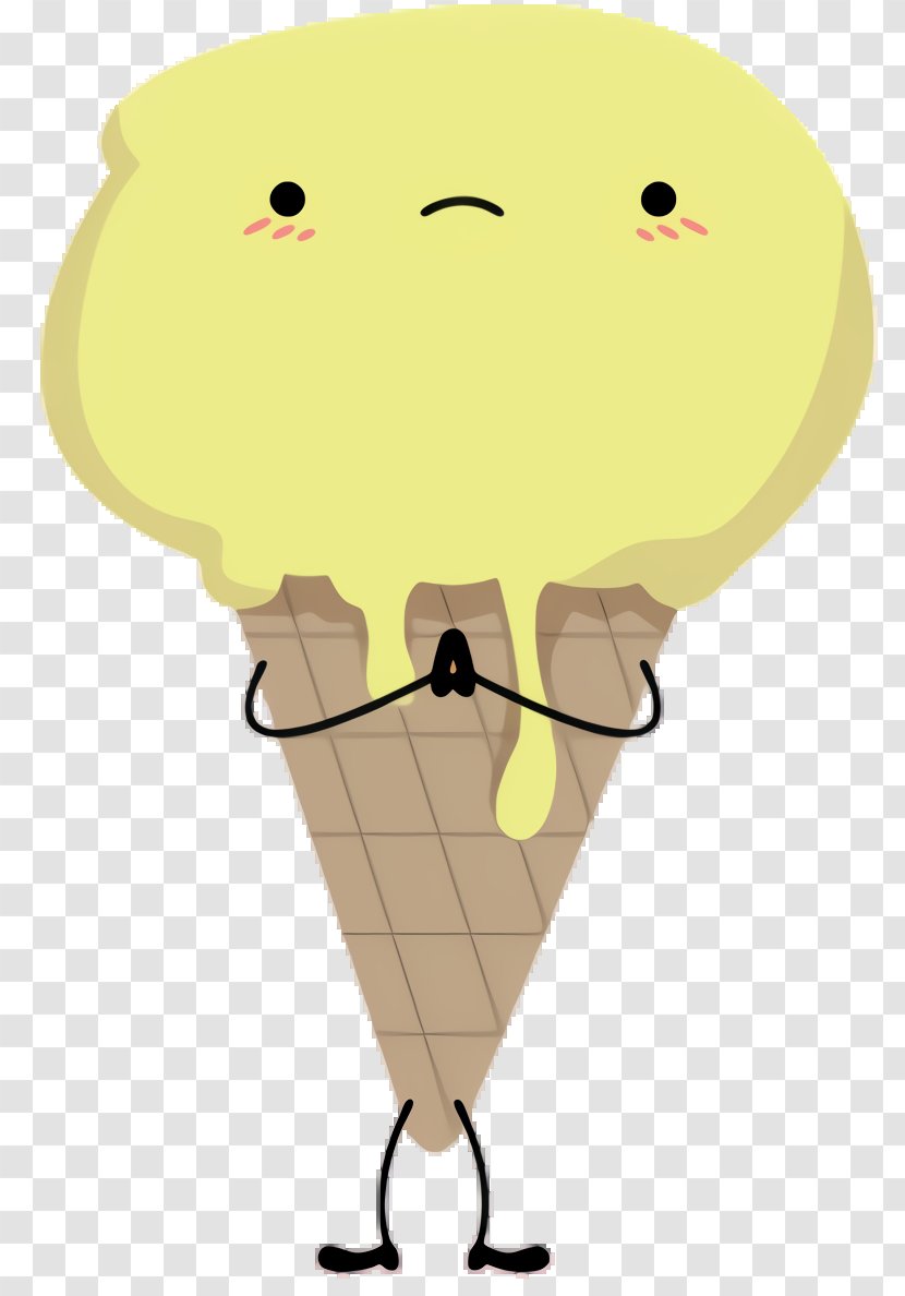 Ice Cream Cone Background - Frozen Dessert - Smile Food Transparent PNG