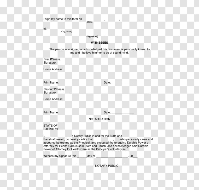 Paper Document Line Angle - Power Of Attorney Transparent PNG