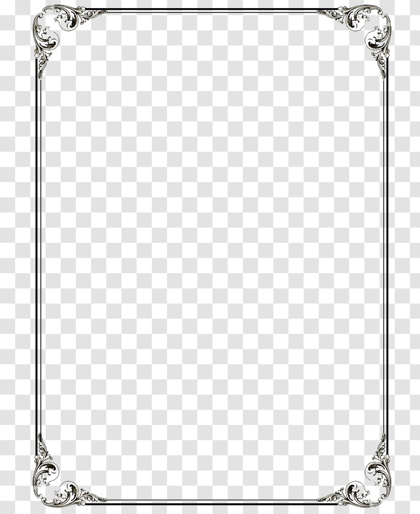 Microsoft Word Template Clip Art Rectangle Black Border Frame File