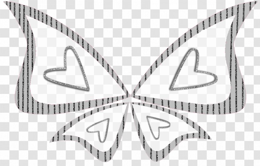 White Line Art Angle Font - Black And - Taobao Creative Wings Effects Transparent PNG