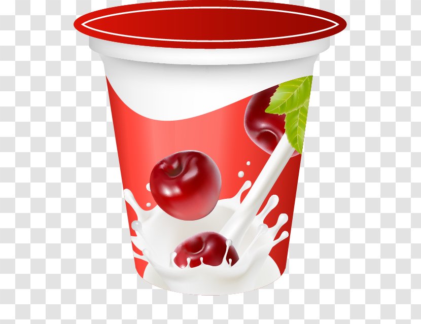 Milk Frozen Yogurt Berry - Cup - Cherry Transparent PNG