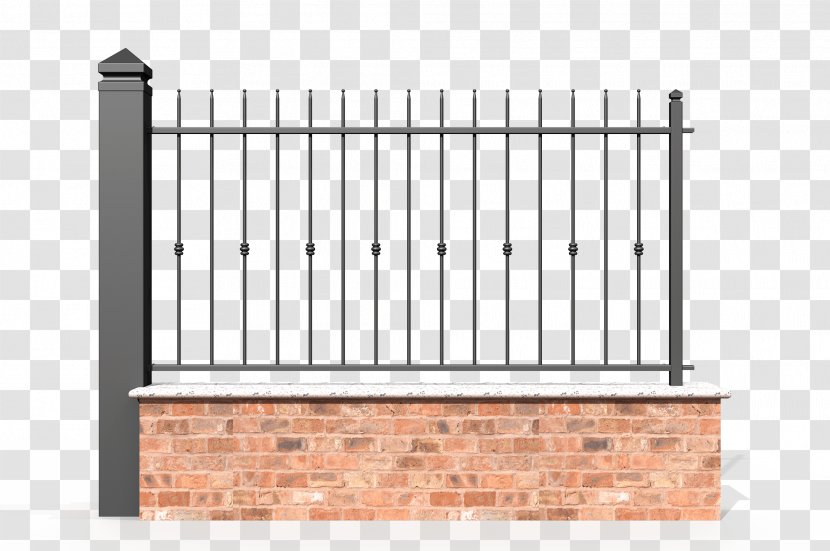 Picket Fence Gate Palisade Wrought Iron - Facade Transparent PNG