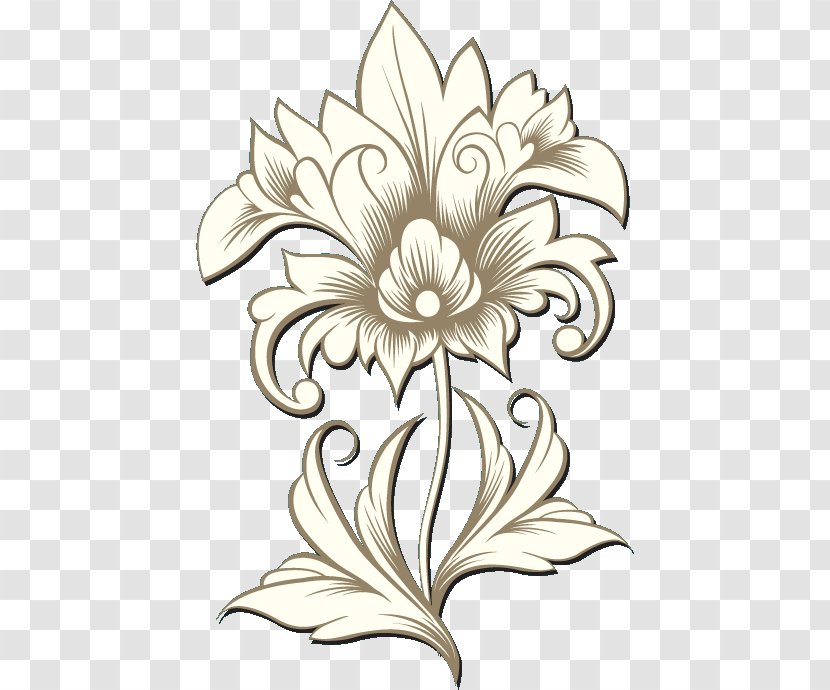 Flower Line Art - Pedicel - Wildflower Ornament Transparent PNG