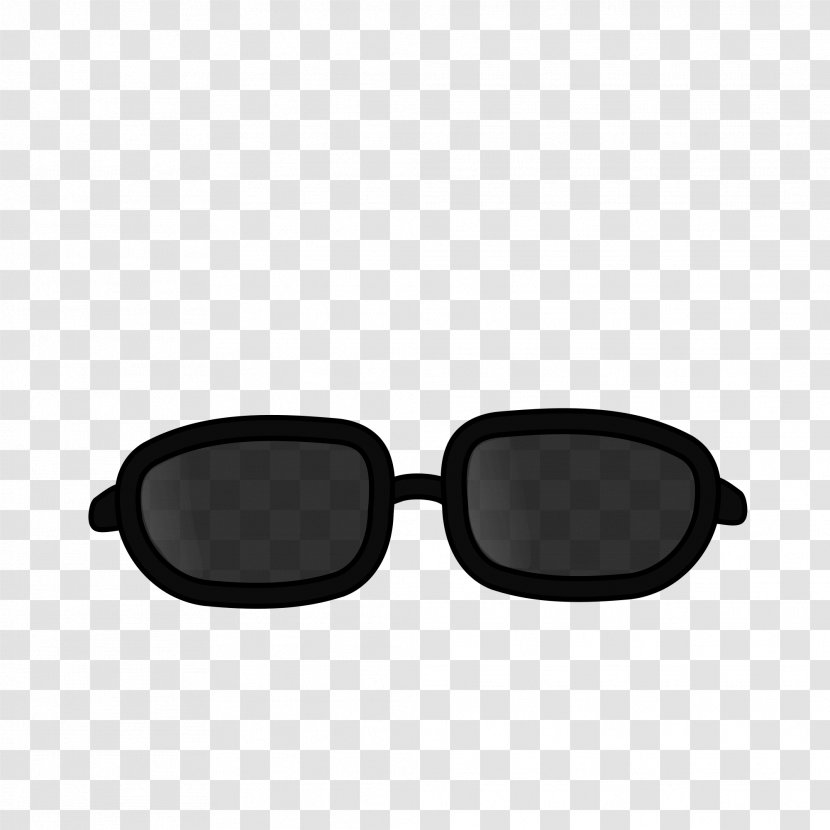 Aviator Sunglasses Clip Art - Black And White Transparent PNG