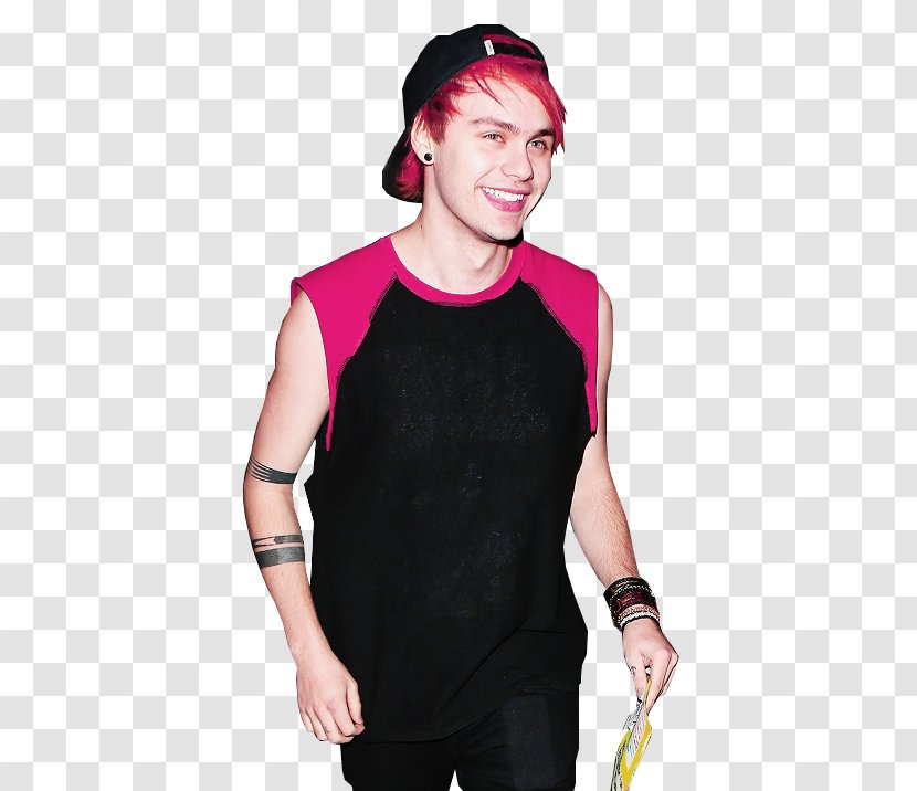 Michael Clifford 5 Seconds Of Summer T-shirt - Muscle - Pink Transparent PNG