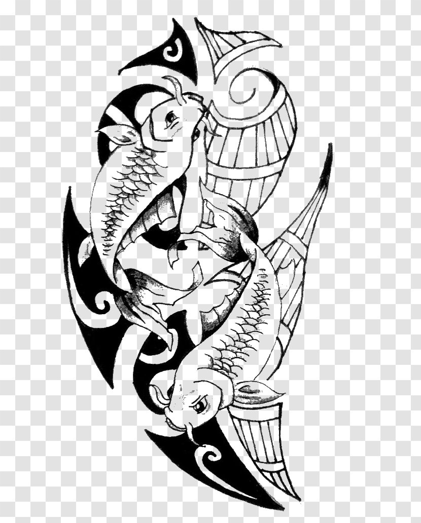 Polynesia Tattoo Māori People Body Suit Pisces - Drawing - Maori Transparent PNG