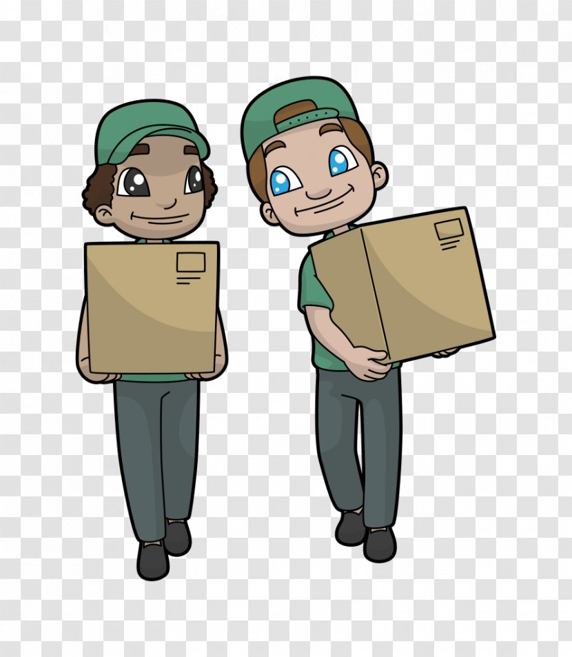 Cartoon Illustration Image - Package Delivery - Carrying Streamer Transparent PNG