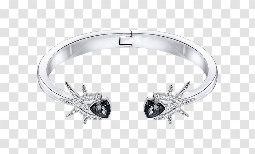 Earring Swarovski AG Bangle Bracelet Jewellery - Charm - Jewelry Black Crystal Transparent PNG